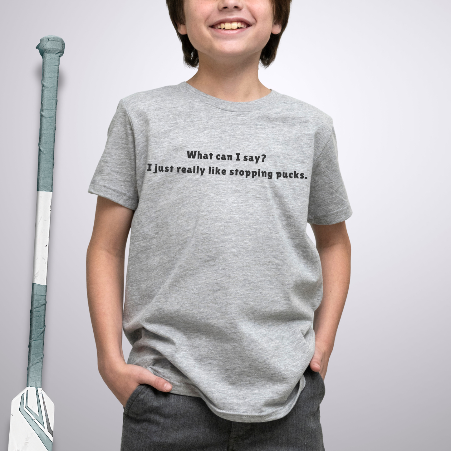 Youth Stopping Pucks T-Shirt