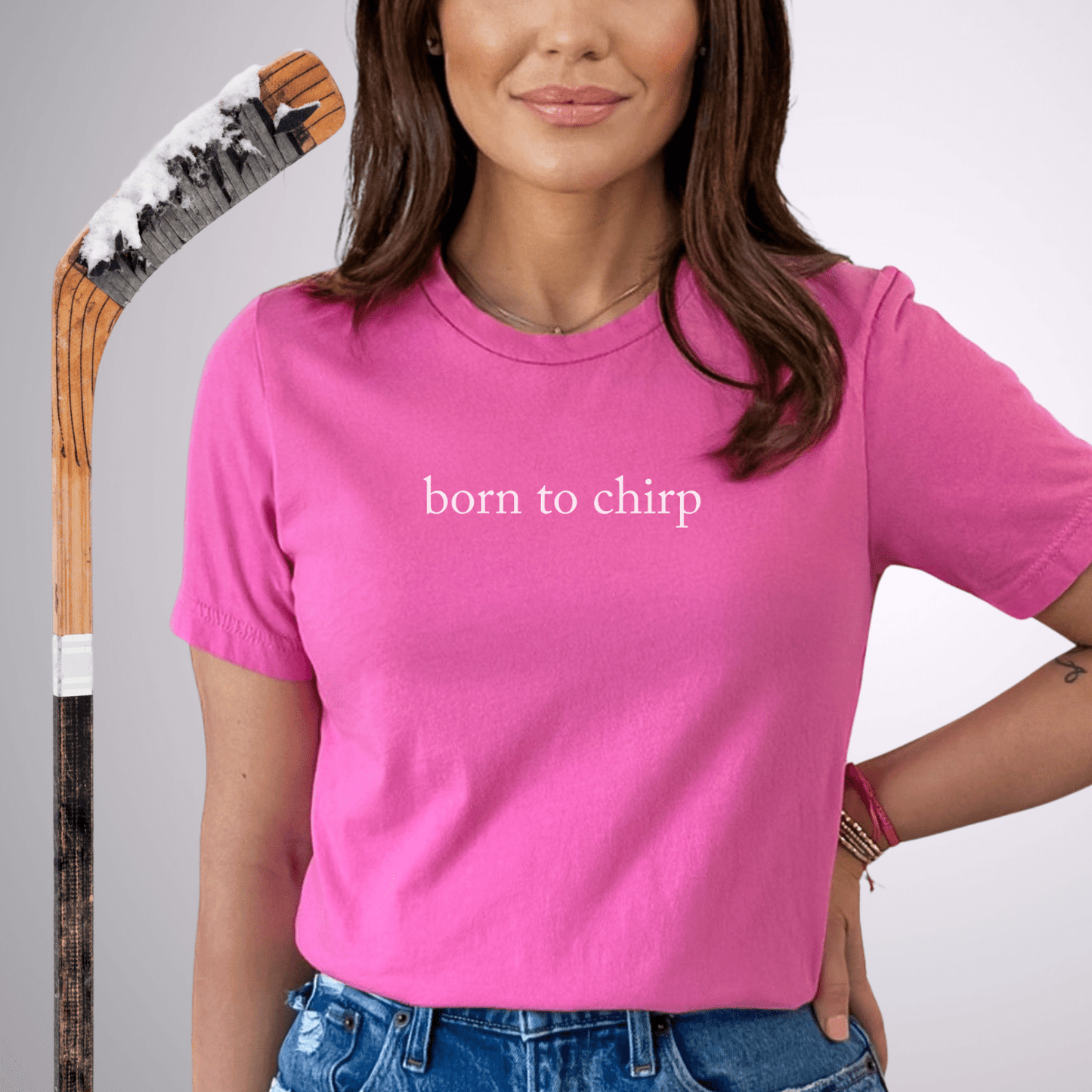 born to chirp T-Shirt Charity Pink / S T-Shirt