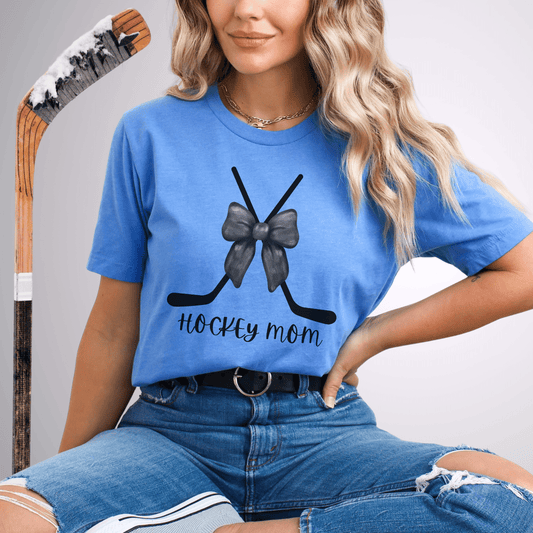 Coquette Hockey Mom T-Shirt Heather Columbia Blue / S T-Shirt