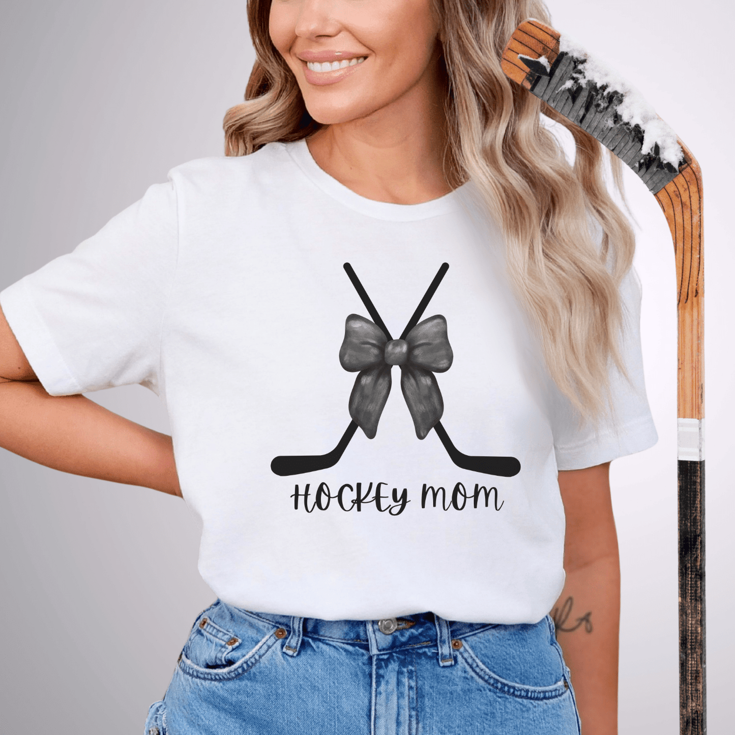 Coquette Hockey Mom T-Shirt White / S T-Shirt