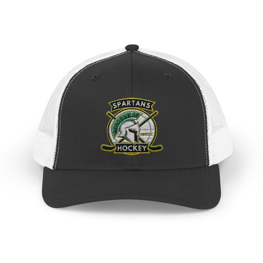 Embroidered Trucker Cap Black / White / One size Hats