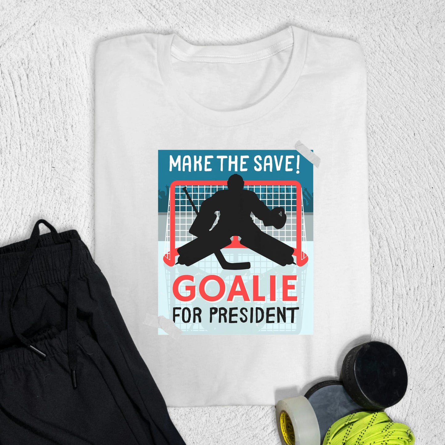 Goalie for President T-Shirt White / S T-Shirt