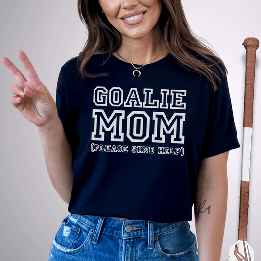 Goalie Mom (help) T-Shirt Black / S T-Shirt