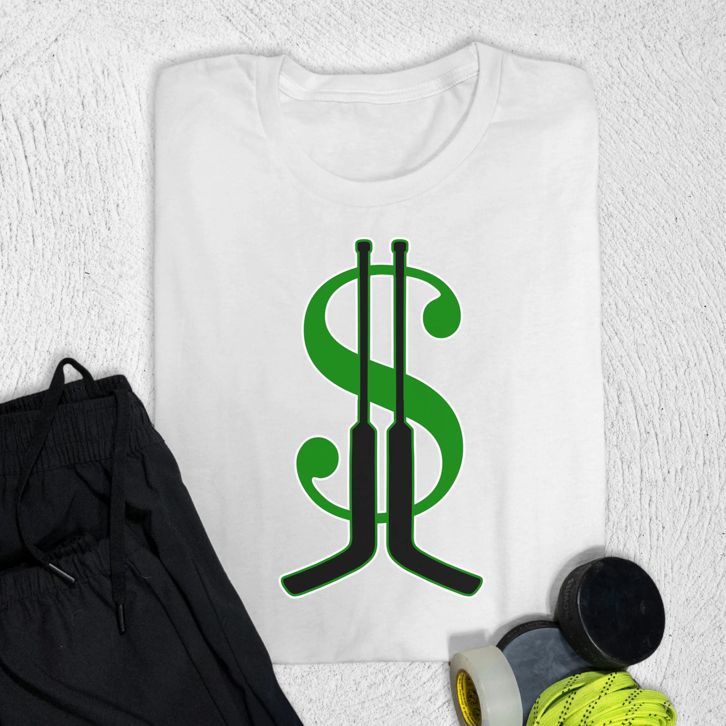 Goalie Money Sticks T-Shirt S / White T-Shirt