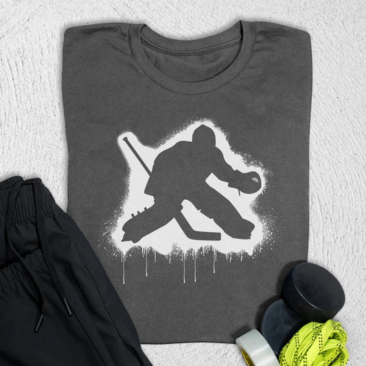 Goalie Stencil T-Shirt S / Asphalt T-Shirt