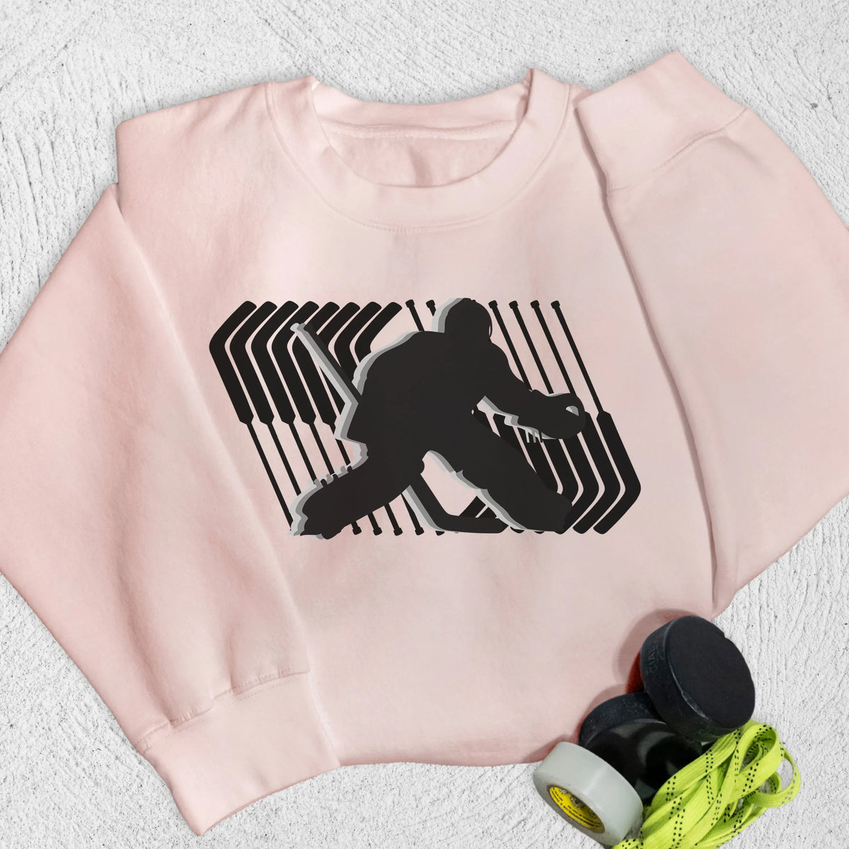 Goalie Sticks Sweatshirt Pale Pink / S Sweatshirt