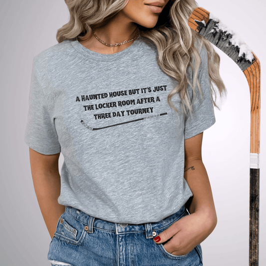 Haunted House with Locker Rooms T-Shirt Athletic Heather / S T-Shirt