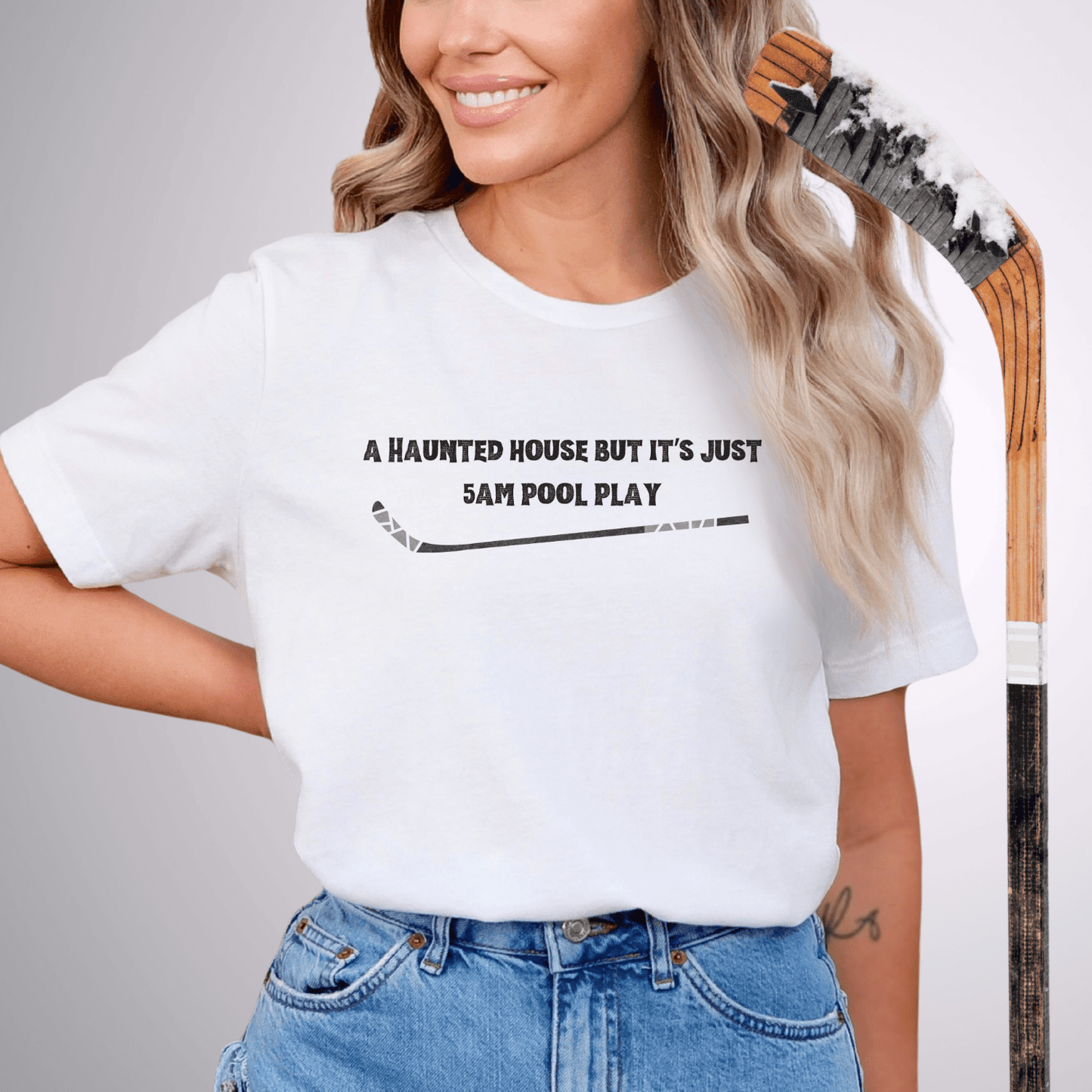 Haunted House with Pool Play T-Shirt White / S T-Shirt