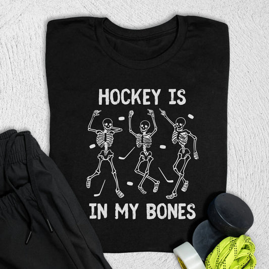 Hockey in My Bones T-Shirt S / Black T-Shirt
