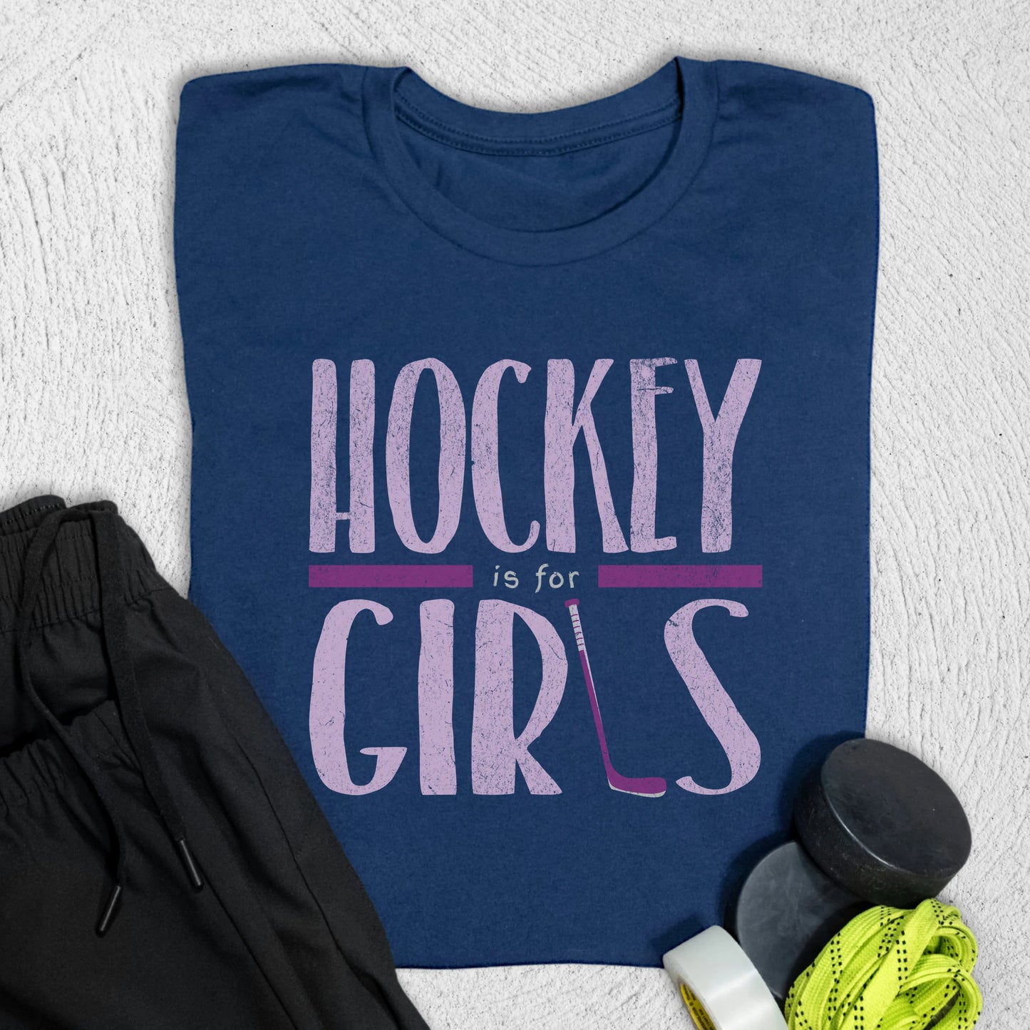 Hockey is for Girls T-Shirt Navy / S T-Shirt