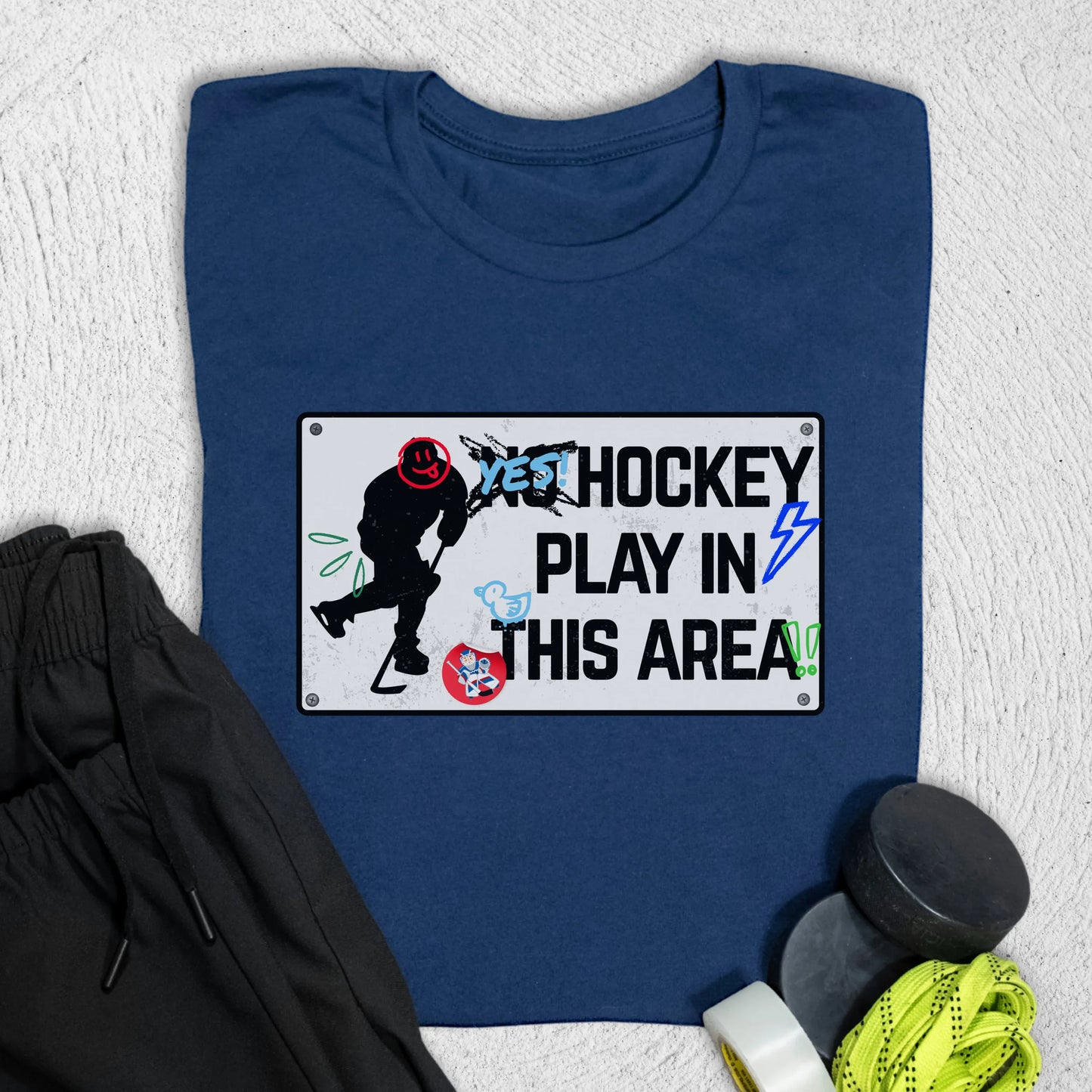 Hockey Play T-Shirt S / Navy T-Shirt