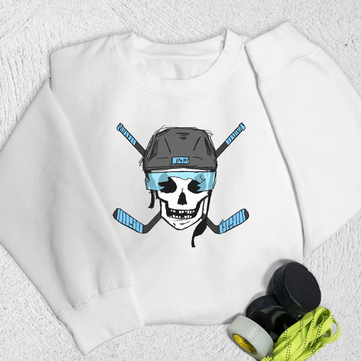 Hockey Rodger Sweatshirt White / M Sweatshirt