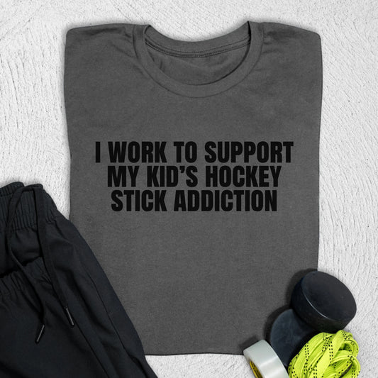 Hockey Stick Addiction T-Shirt S / Asphalt T-Shirt