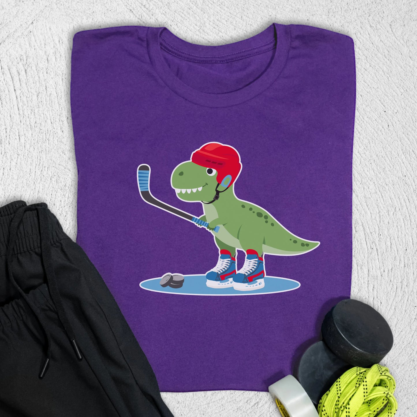 Hockeysaurus T-Shirt S / Team Purple T-Shirt