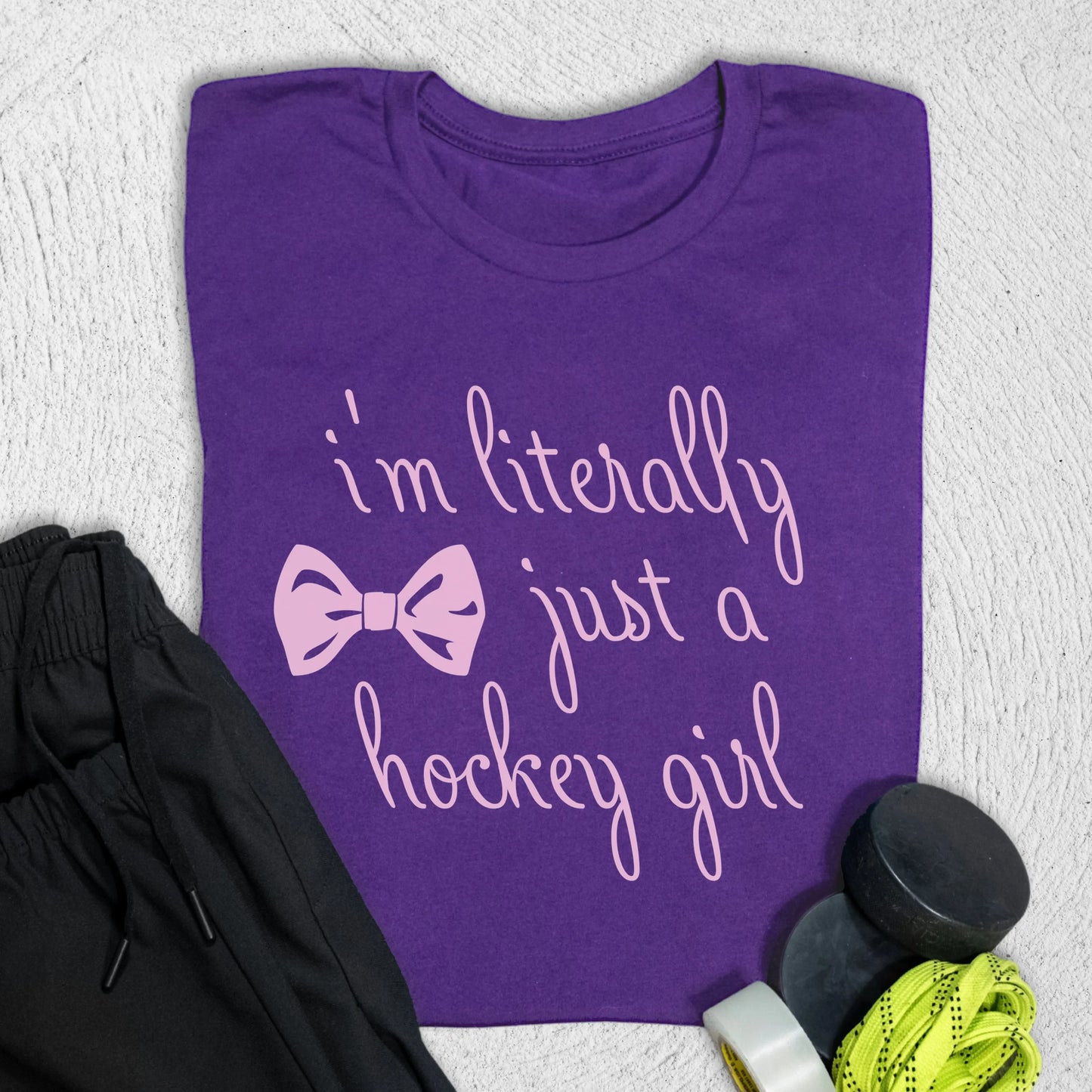 Just a Hockey Girl T-Shirt S / Team Purple T-Shirt