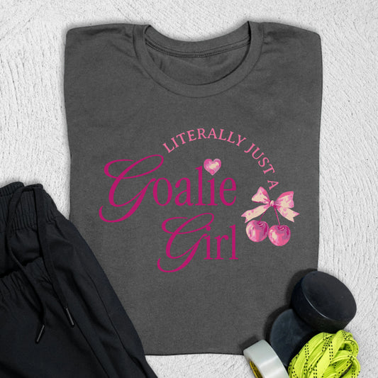 Literally Goalie Girl T-Shirt Asphalt / S T-Shirt