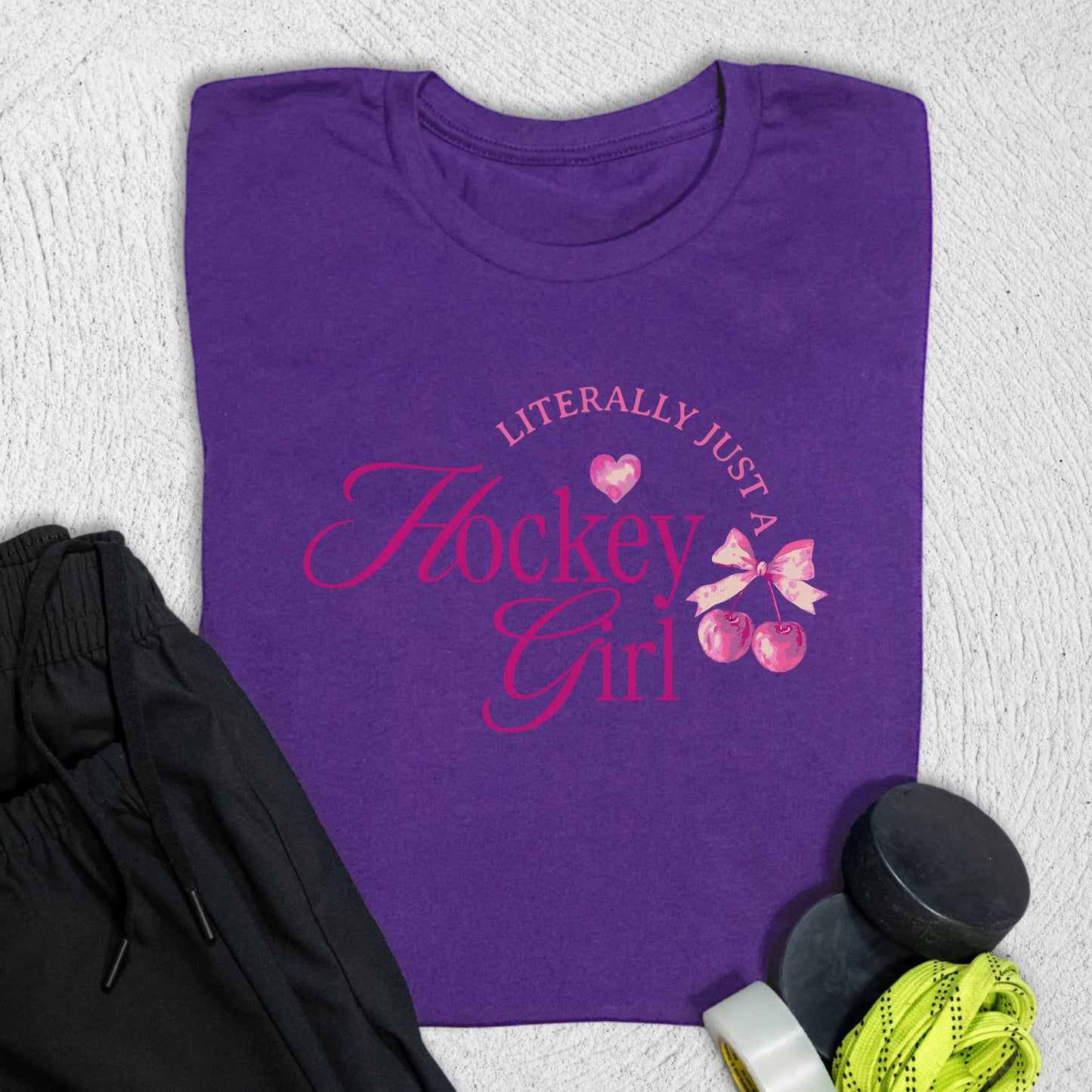 Literally Hockey Girl T-Shirt Team Purple / S T-Shirt