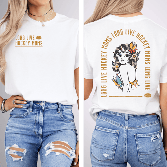 Long Live Hockey Moms T-Shirt White / S T-Shirt