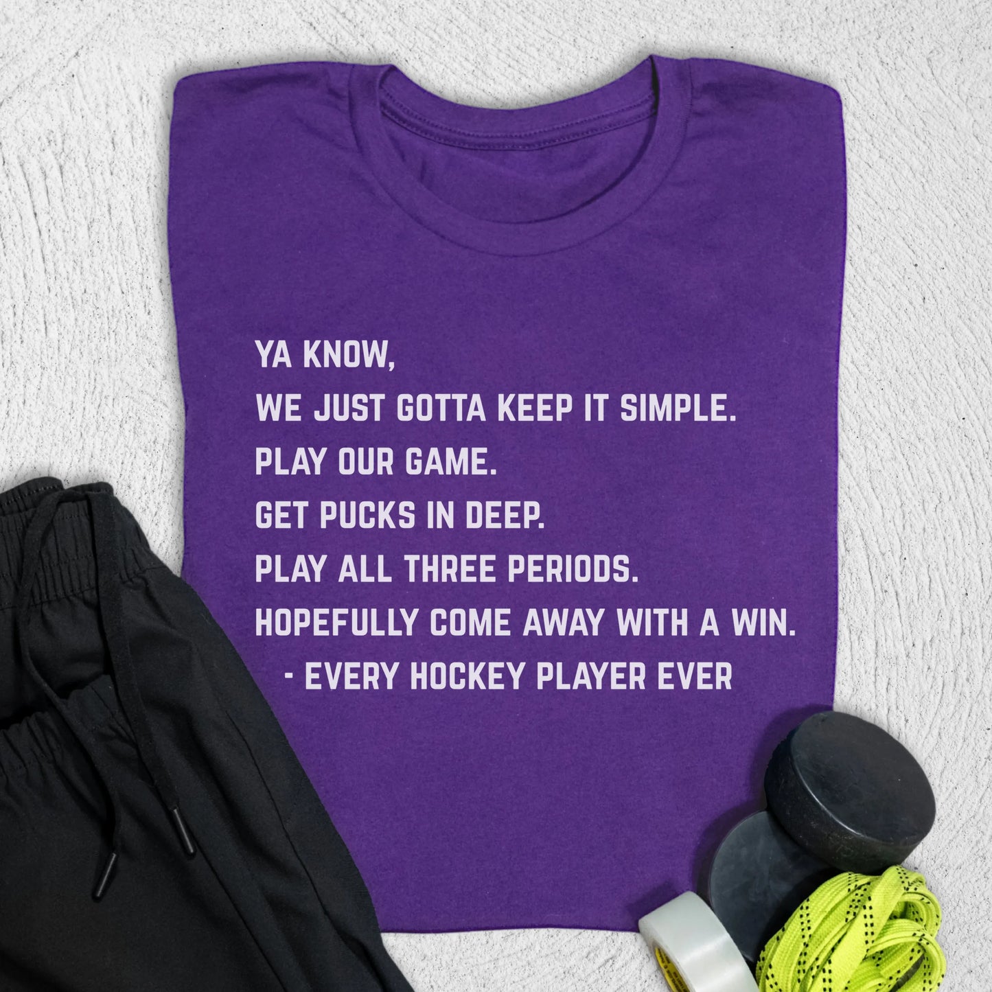 Pucks In Deep T-Shirt S / Team Purple T-Shirt