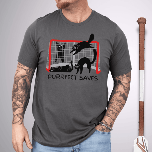 Purrfect Saves T-Shirt Asphalt / S T-Shirt