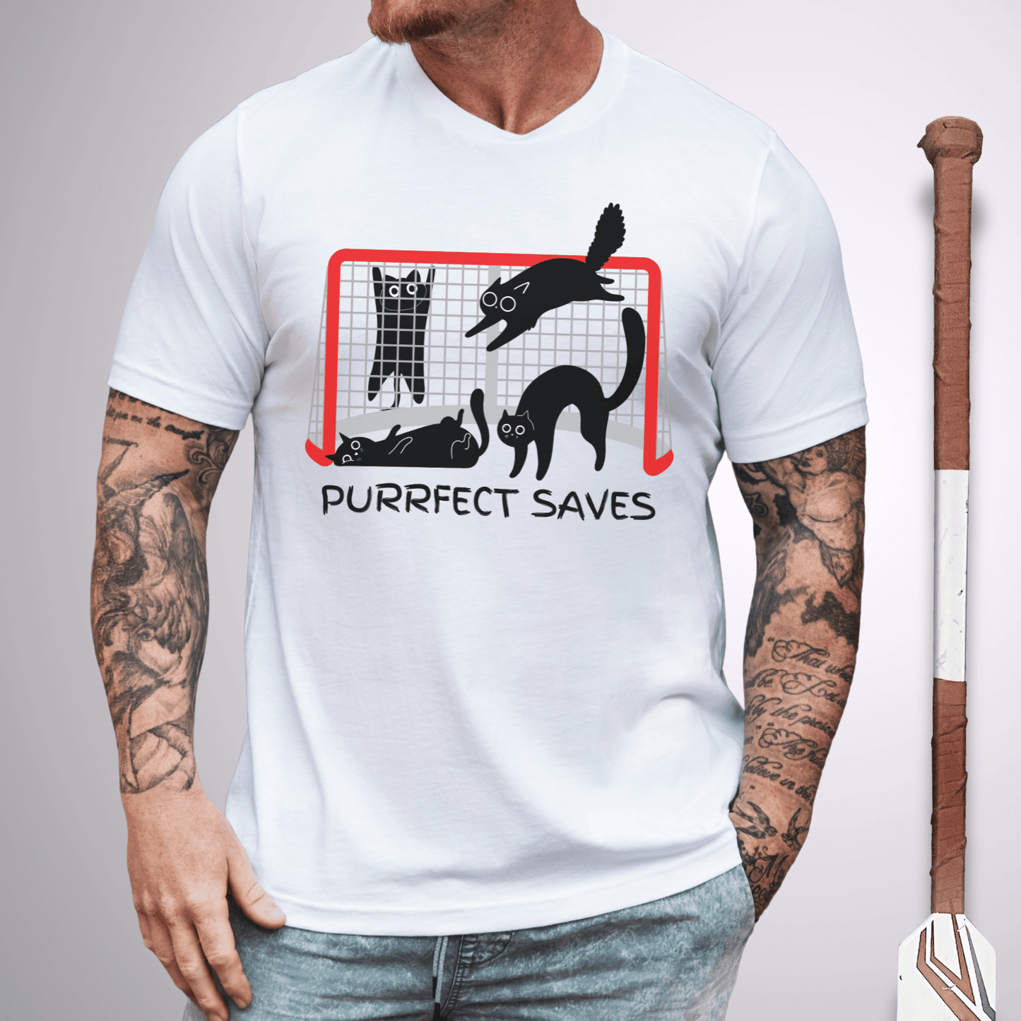 Purrfect Saves T-Shirt White / S T-Shirt