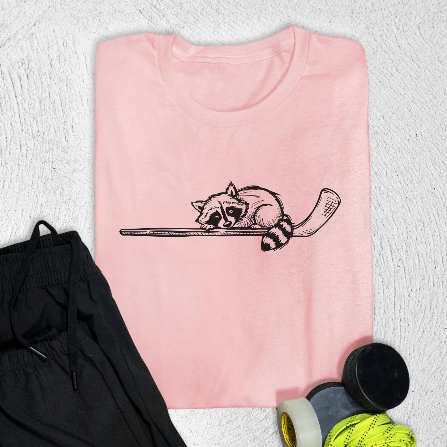 Raccoon Sketch T-Shirt S / Pink T-Shirt