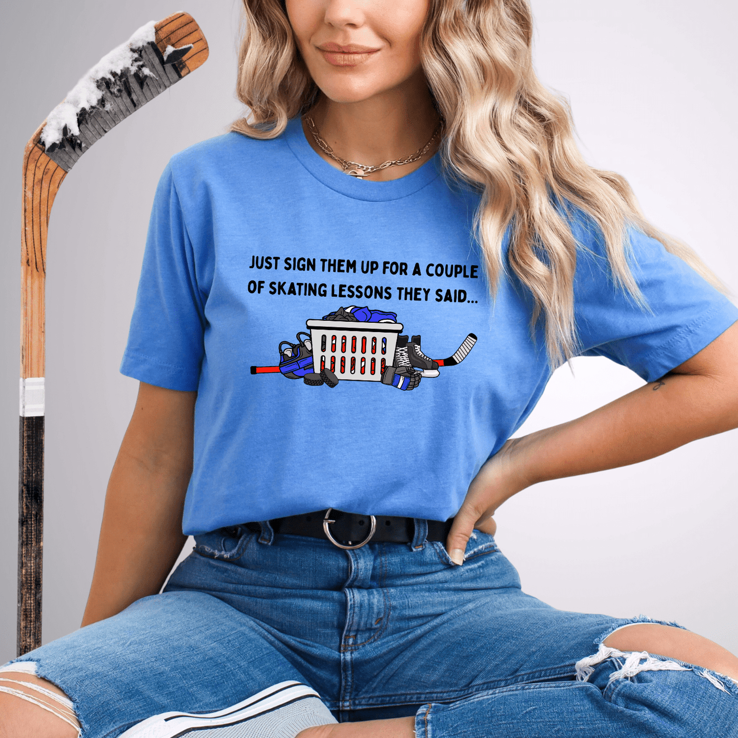 Skating Lessons T-Shirt Heather Columbia Blue / S T-Shirt