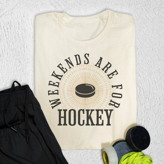 Weekends for Hockey T-Shirt Natural / S T-Shirt