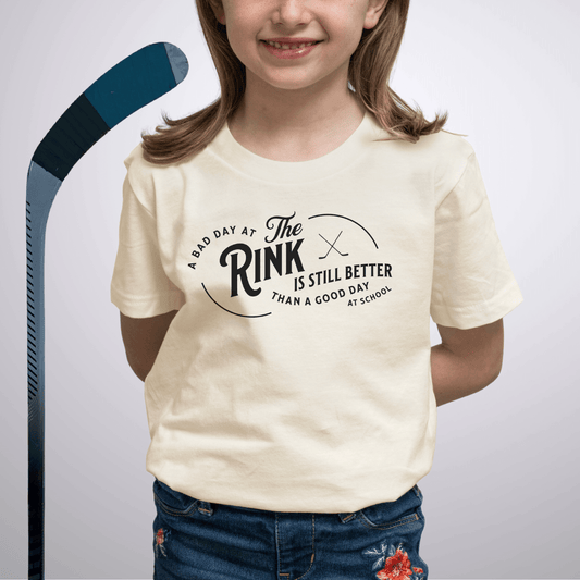Youth A Bad Day at the Rink T-Shirt Natural / S Kids clothes