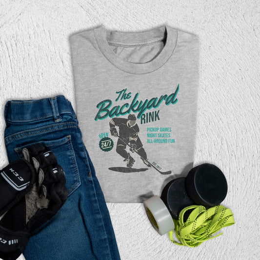 Youth Backyard Rink T-Shirt Athletic Heather / S T-Shirt