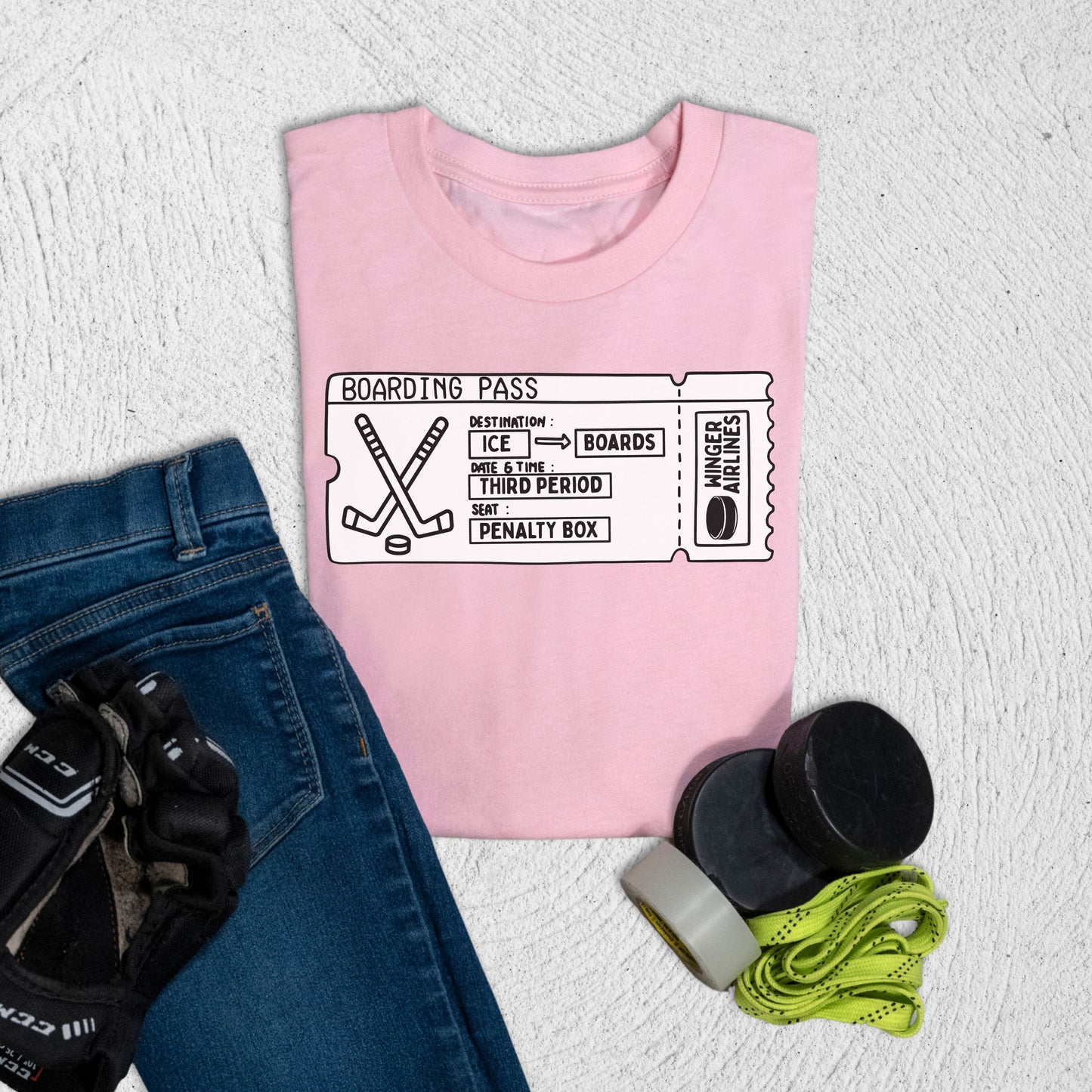 Youth Boarding Pass T-Shirt Pink / M T-Shirt