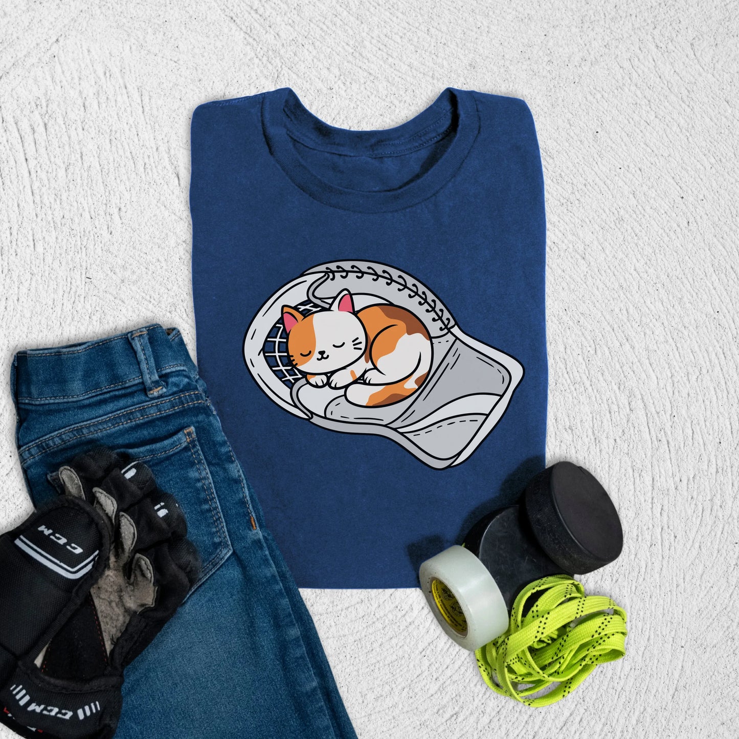 Youth Cat Nap T-Shirt S / Navy Kids clothes