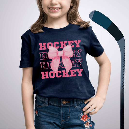 Youth Coquette Hockey T-Shirt Navy / S Kids clothes