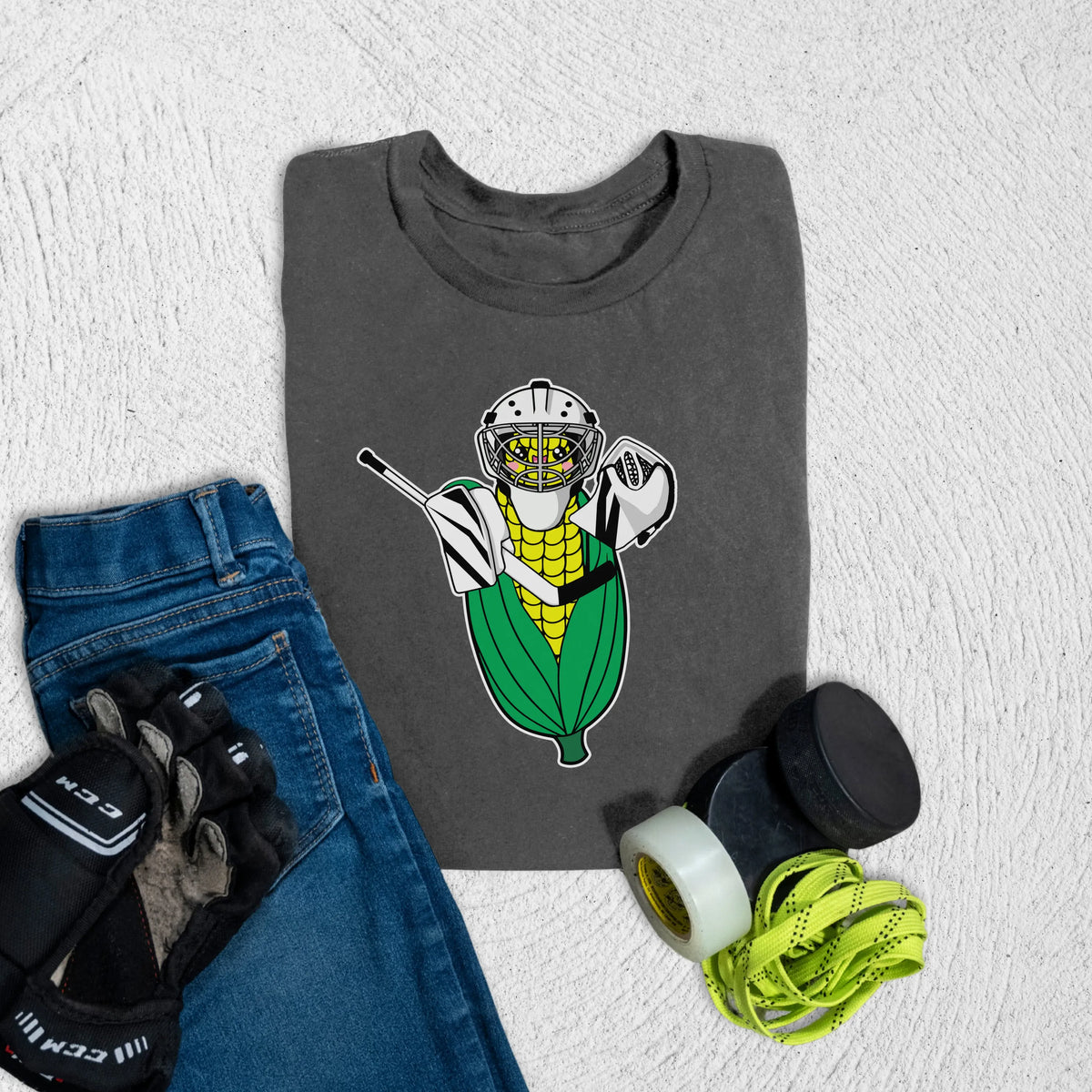Youth Corn T-Shirt Asphalt / S Kids clothes