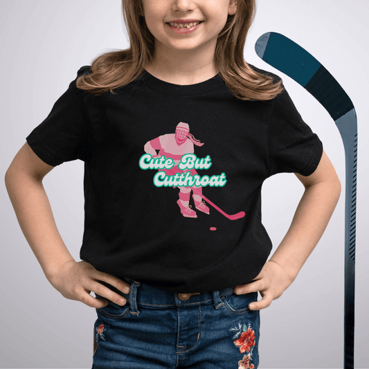 Youth Cute but Cutthroat T-Shirt Black / S Kids clothes
