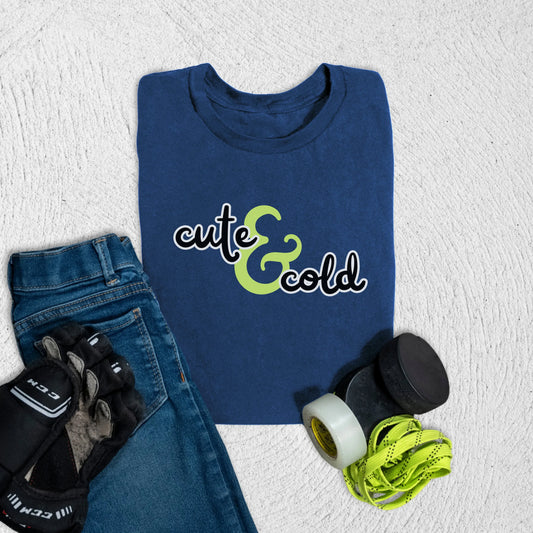 Youth Cute & Cold T-Shirt S / Navy Kids clothes