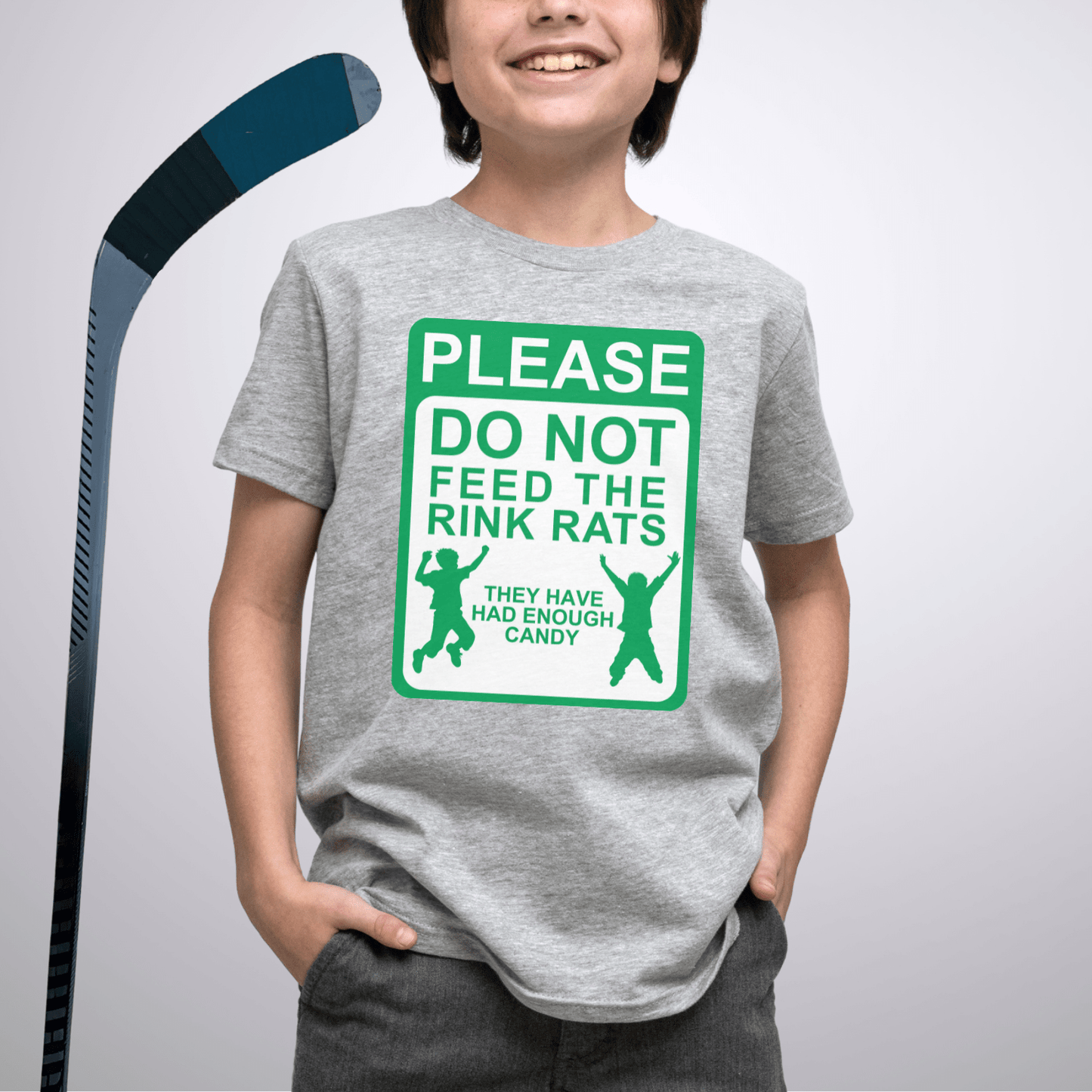 Youth Do Not Feed the Rink Rats T-Shirt Athletic Heather / S Kids clothes