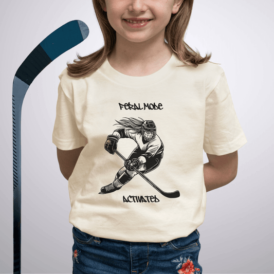Youth Feral Mode Activated T-Shirt Natural / S Kids clothes
