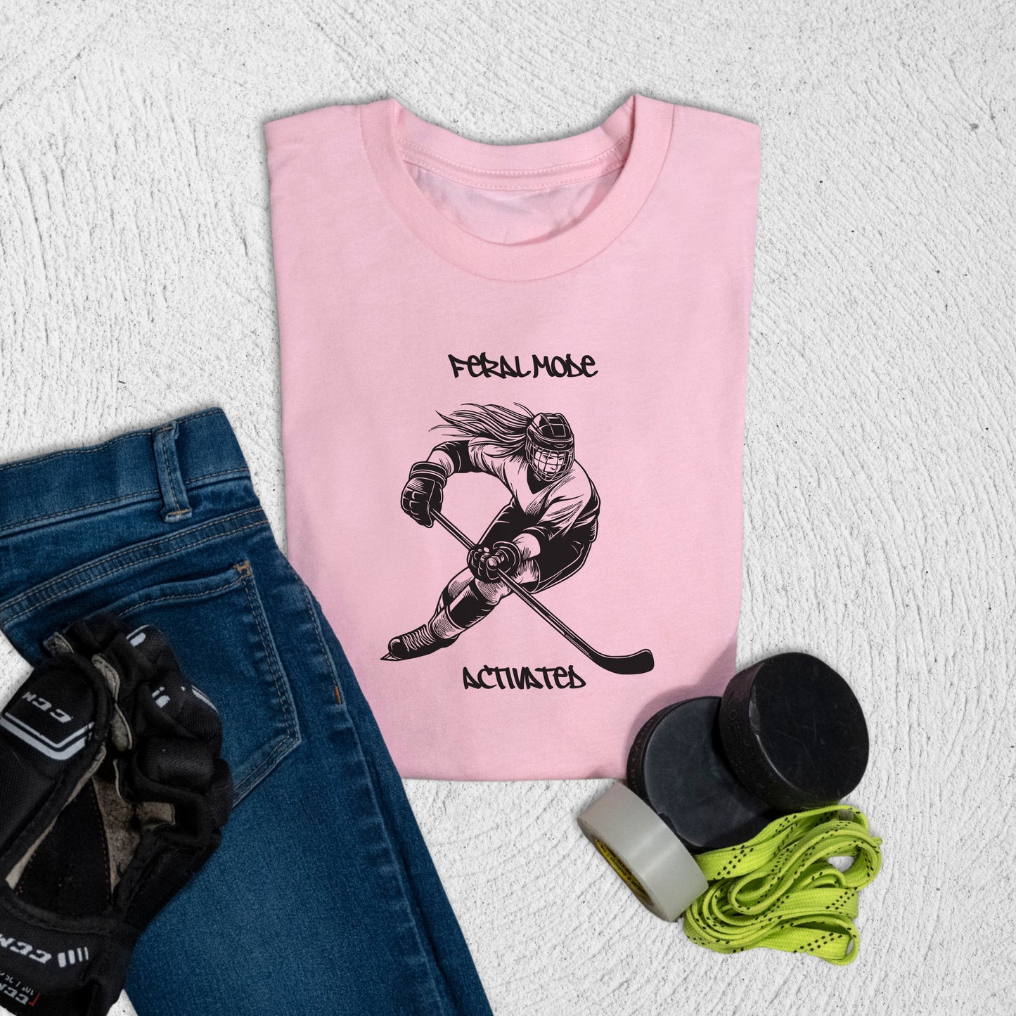 Youth Feral Mode T-Shirt Pink / M T-Shirt