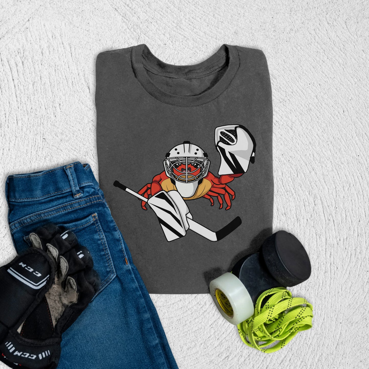 Youth Goalie Crab T-Shirt Asphalt / S Kids clothes