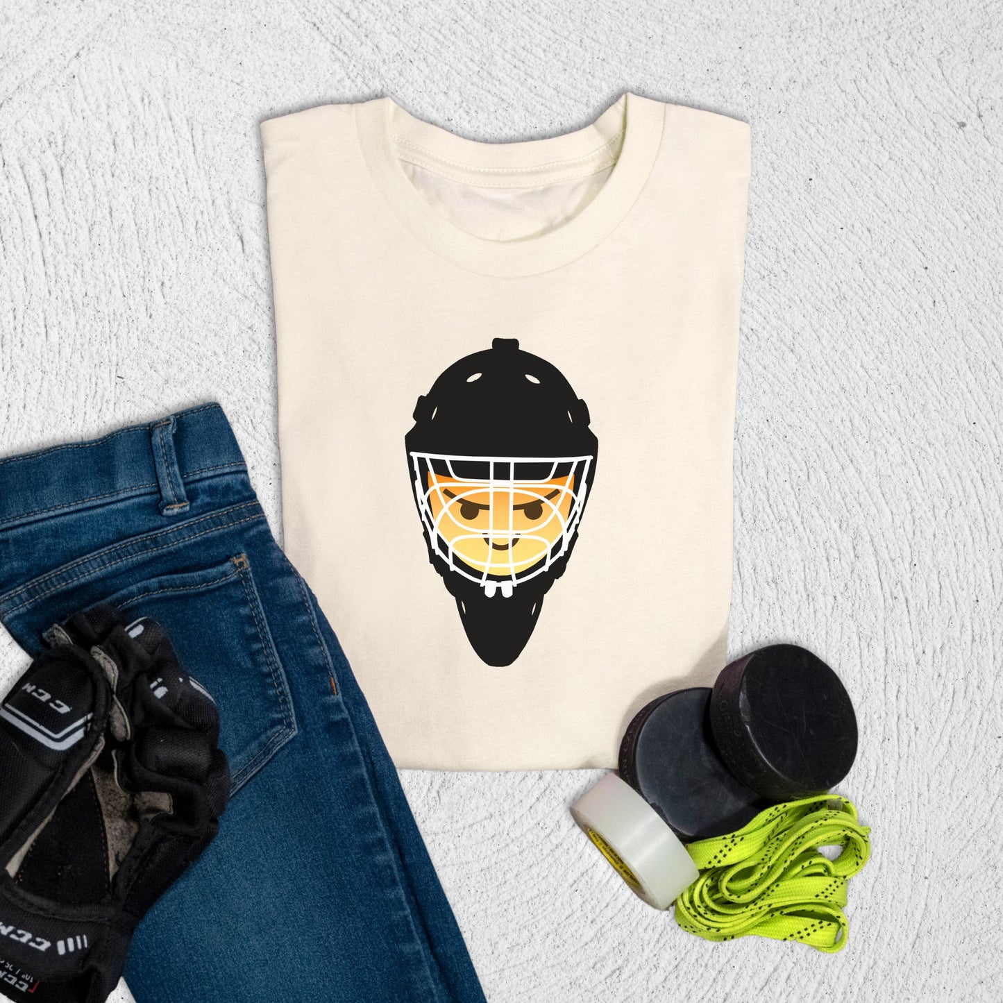 Youth Goalie Emoji T-Shirt Natural / S T-Shirt