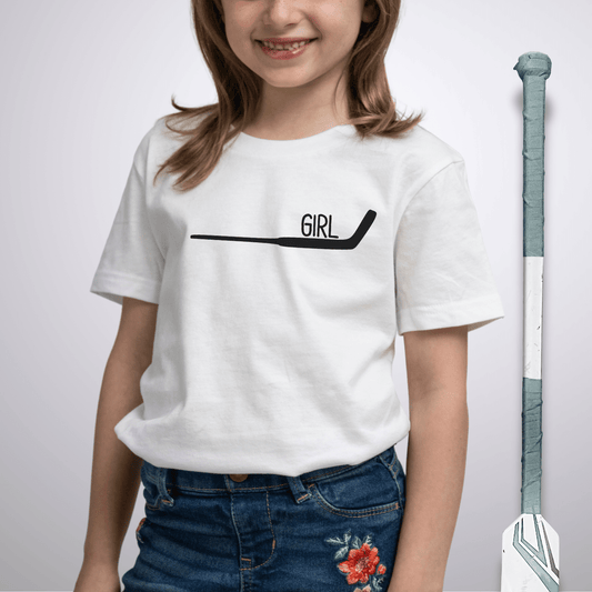 Youth Goalie Girl T-Shirt White / S Kids clothes