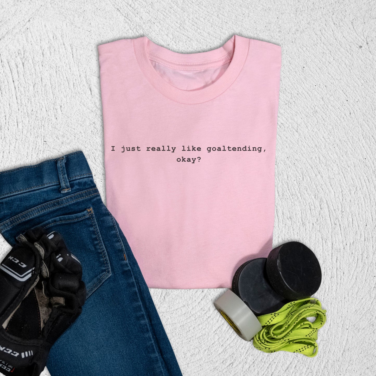 Youth Goaltending T-Shirt Pink / M T-Shirt