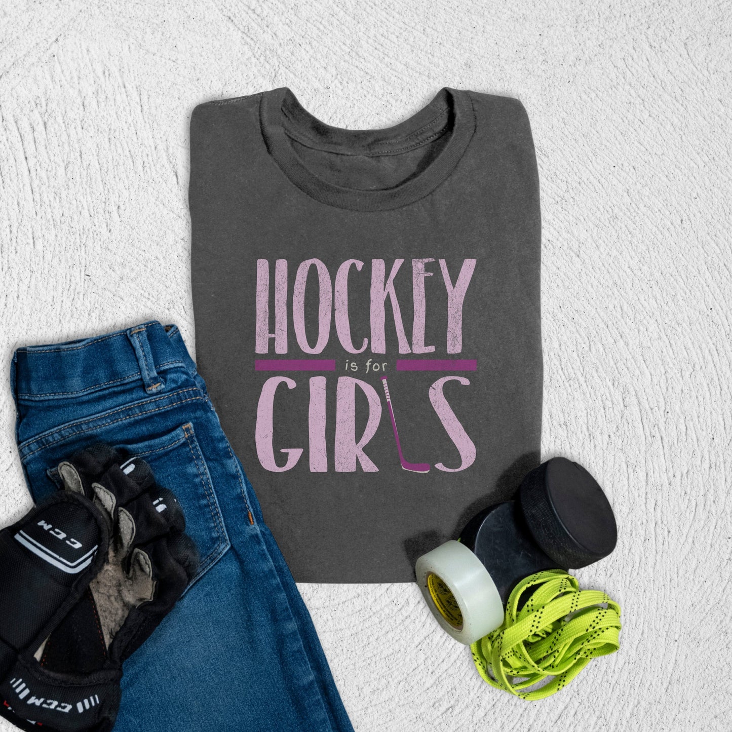 Youth Hockey is for Girls T-Shirt Asphalt / S T-Shirt