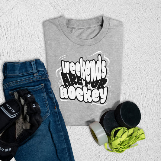 Youth Hockey Weekends T-Shirt Athletic Heather / S Kids clothes