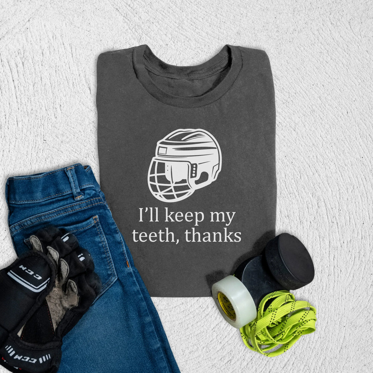 Youth Keep My Teeth T-Shirt S / Asphalt Kids clothes