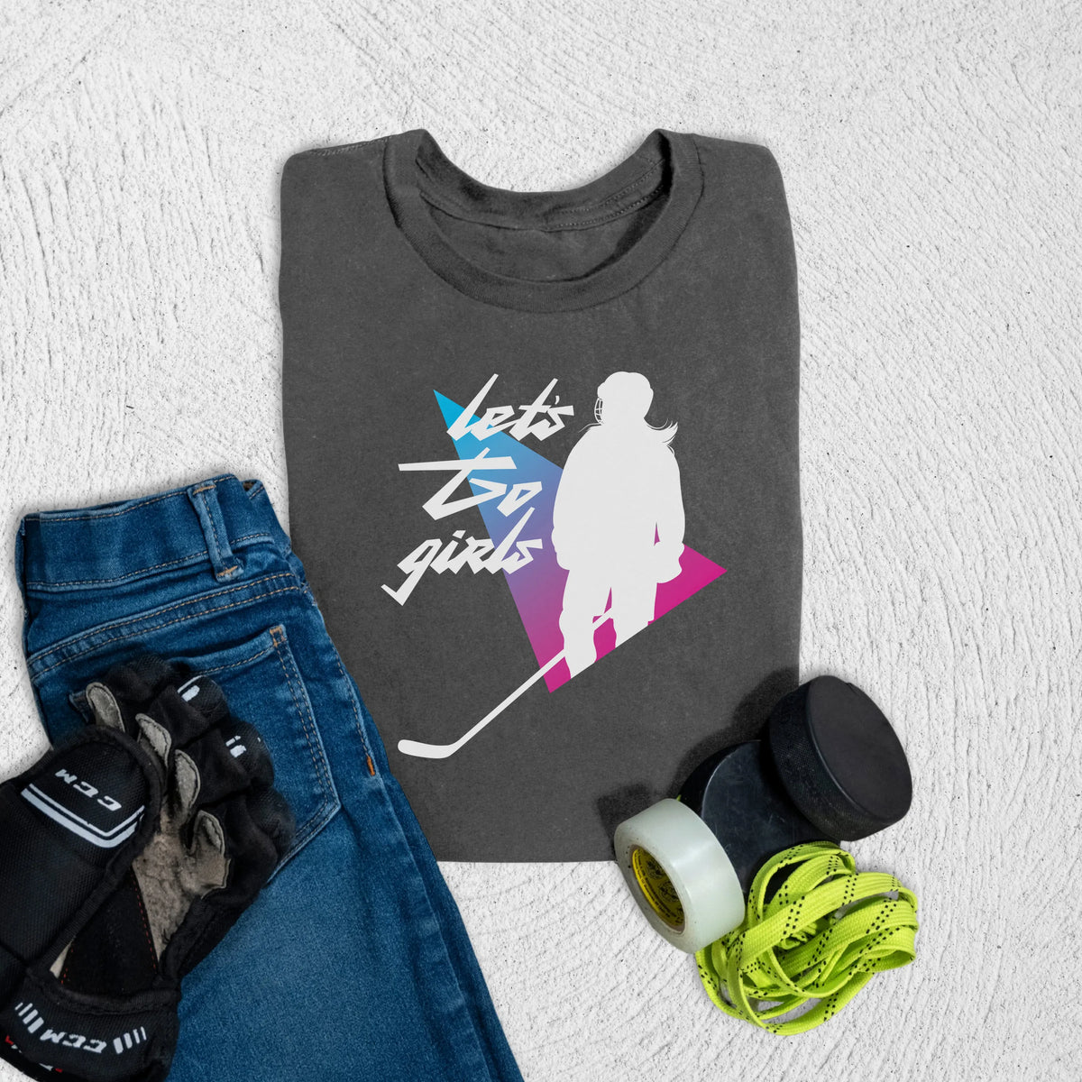 Youth Let's Go Girls T-Shirt S / Asphalt Kids clothes