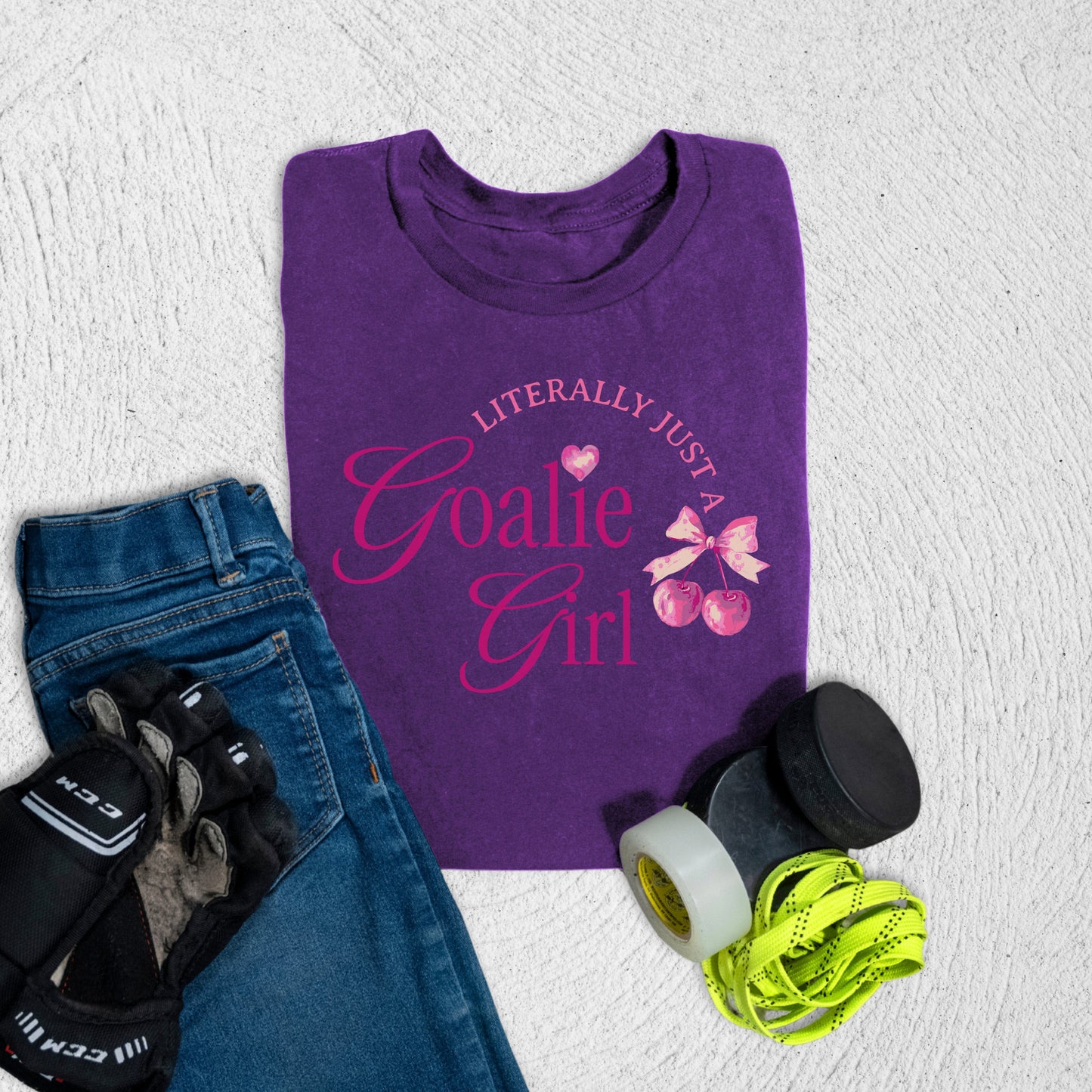 Youth Literally Goalie Girl T-Shirt Team Purple / S T-Shirt