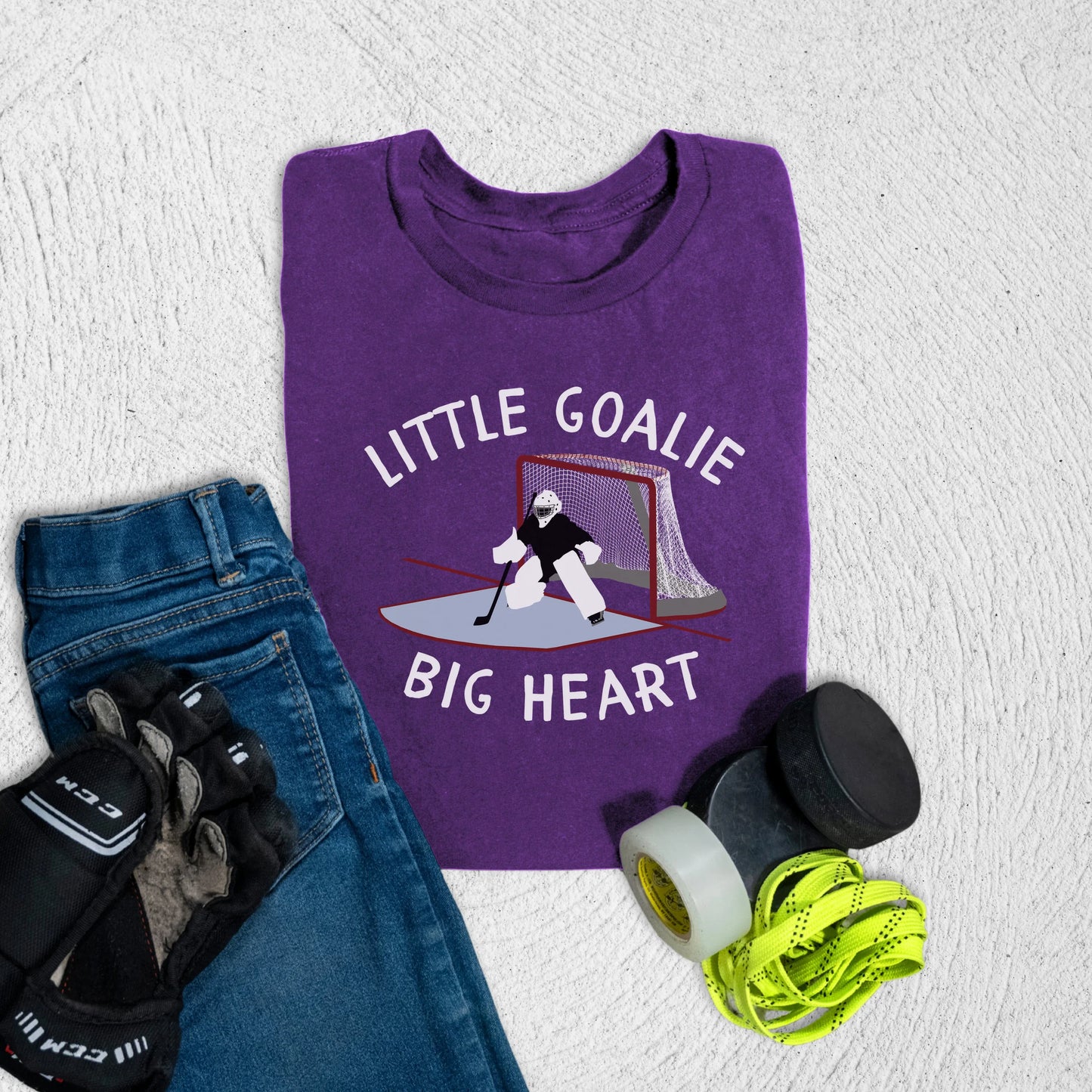 Youth Little Goalie T-Shirt S / Team Purple Kids clothes