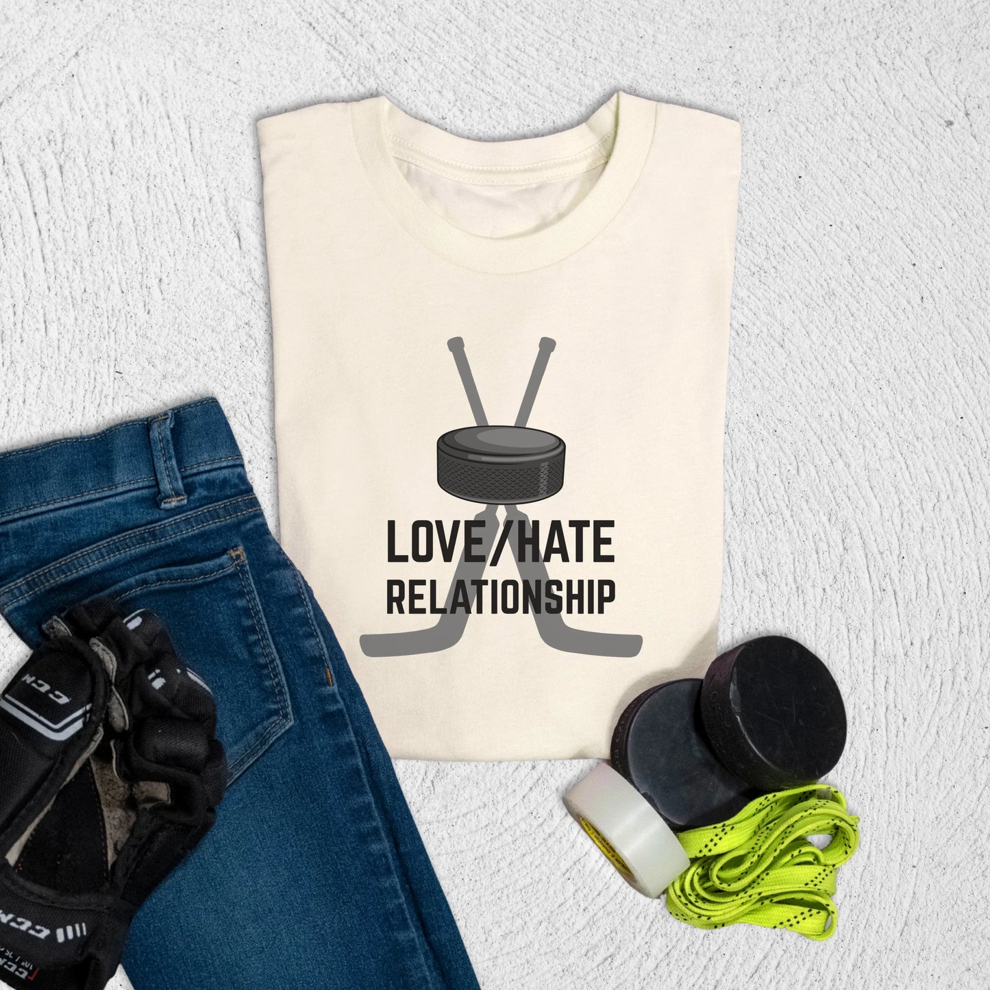 Youth Love Hate T-Shirt M / Natural Kids clothes